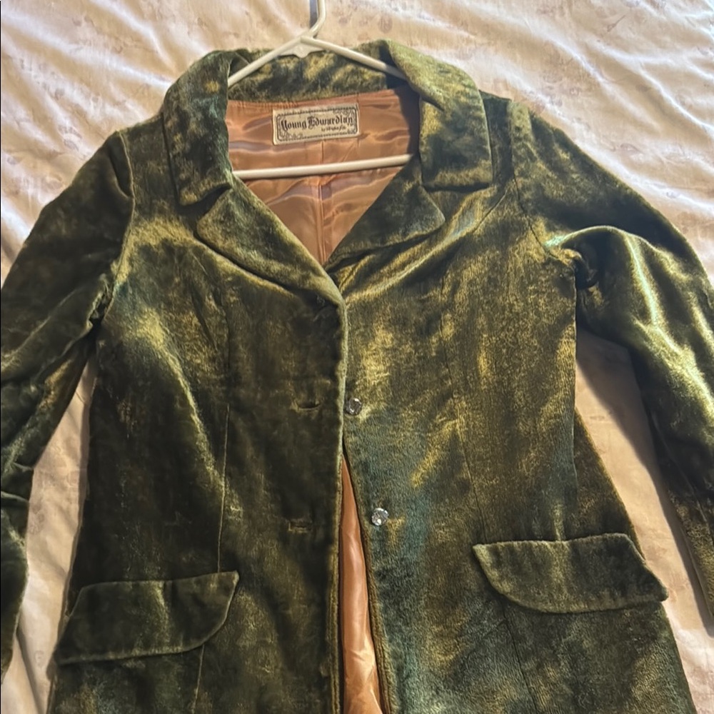 Young Edwardian vintage velvet blazer small